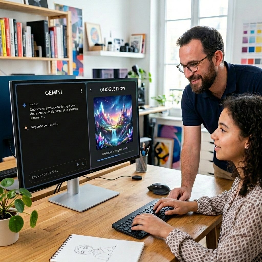 Création d'images/vidéos avec Google Flow et Gemini
