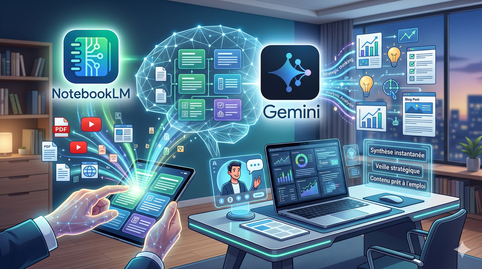 Synthèse de documents et recherche augmentée avec Google NotebookLM et Gemini